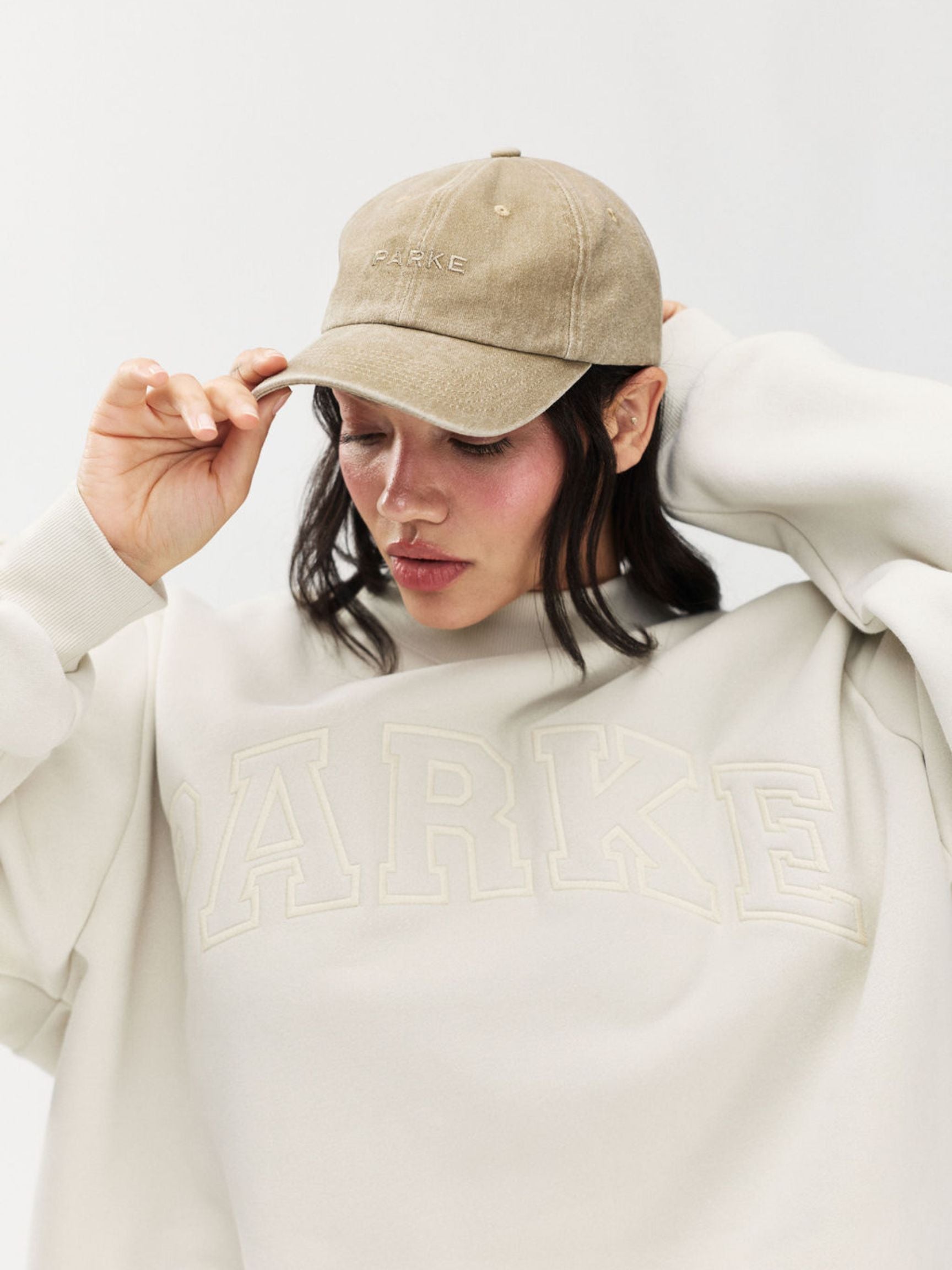 girl wearing Tonal Hat -tonal tan