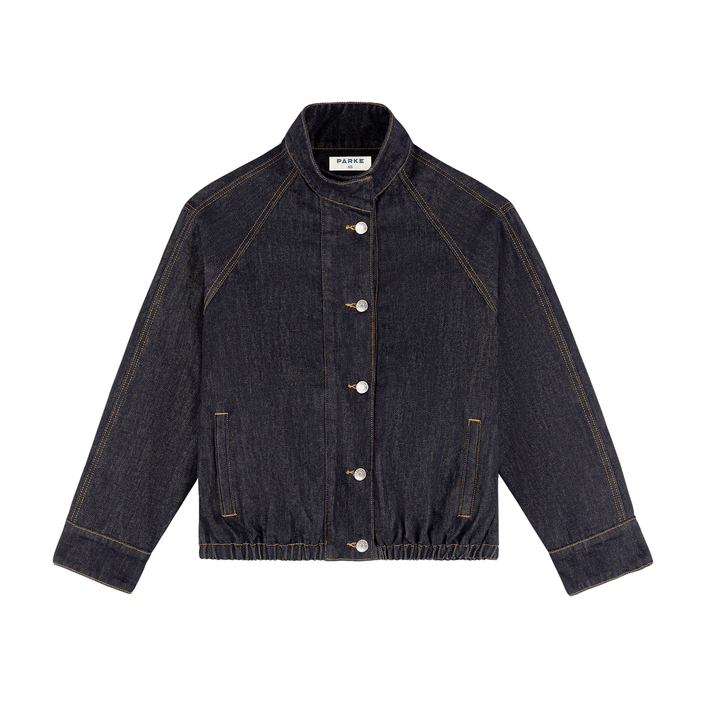 Lined Denim Bomber Jacket -dark wash