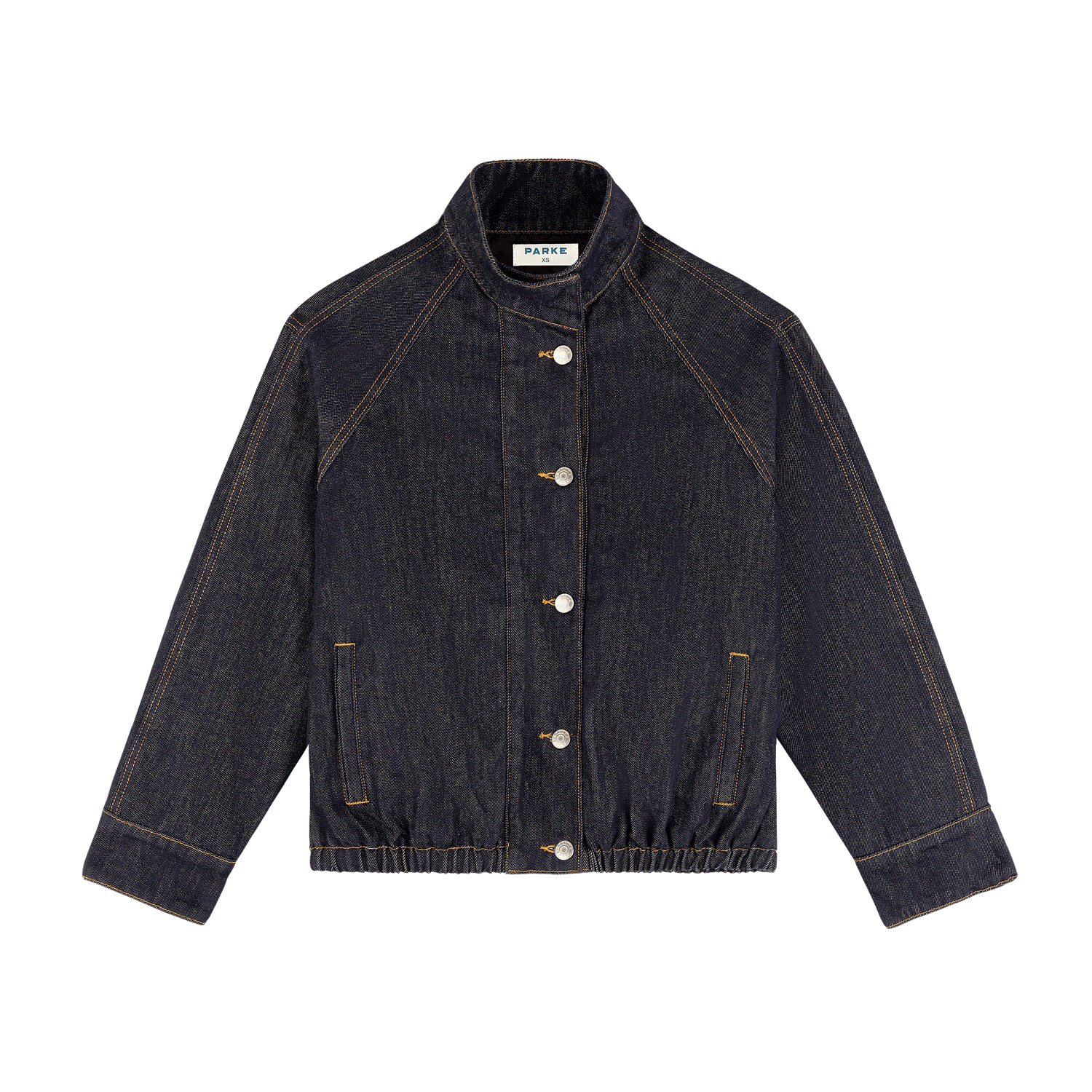 Lined Denim Bomber Jacket -dark wash