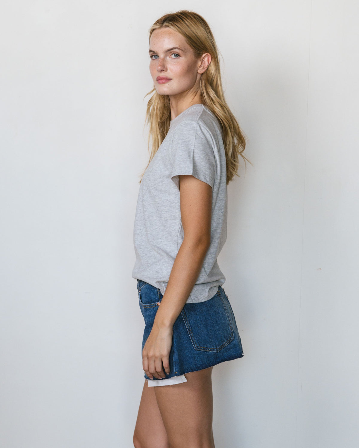 Denim Mini Skirt - Medium Wash