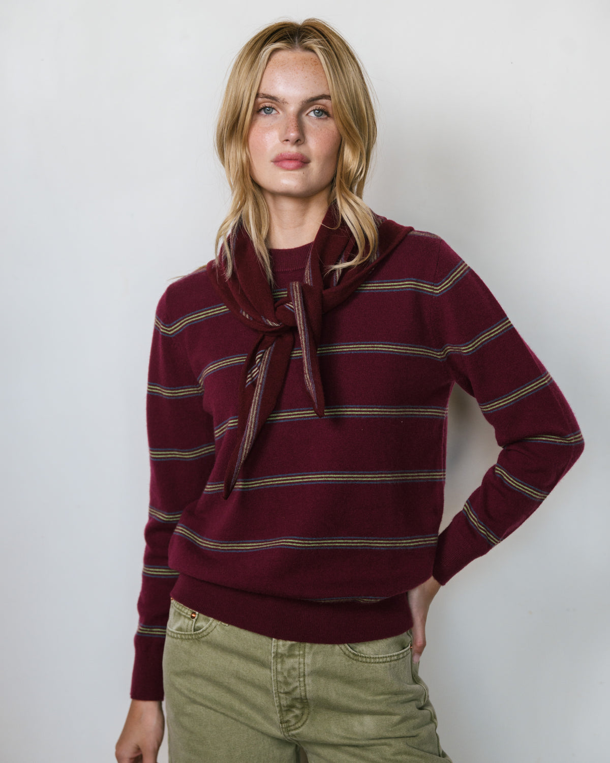 Triangle Scarf - Port Stripe