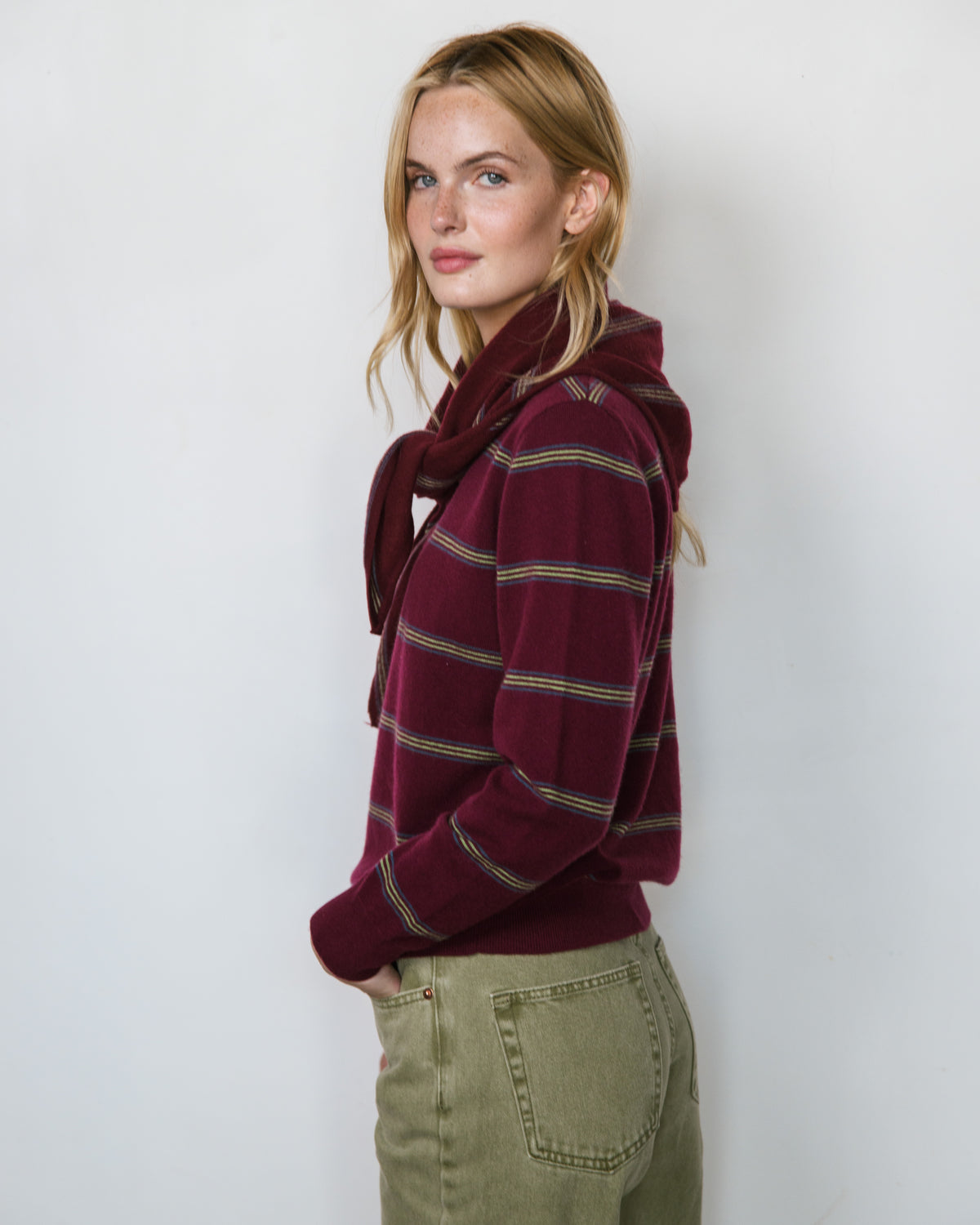 Triangle Scarf - Port Stripe
