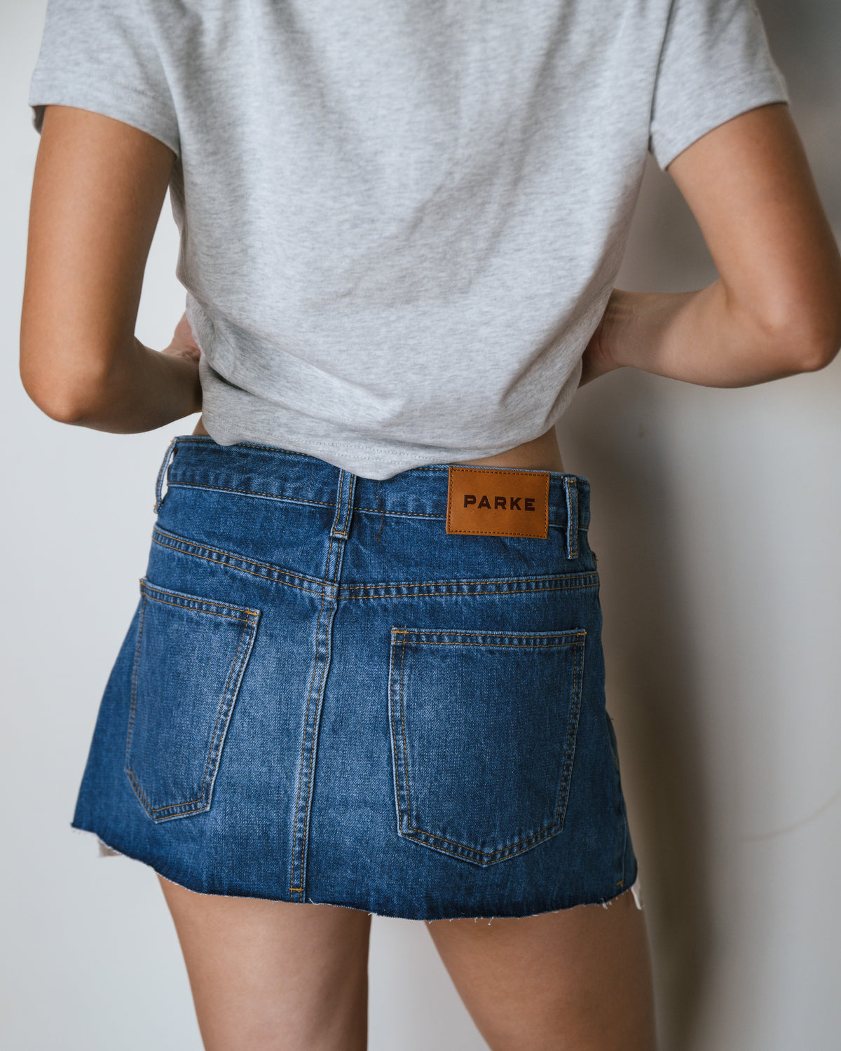 Denim Mini Skirt - Medium Wash