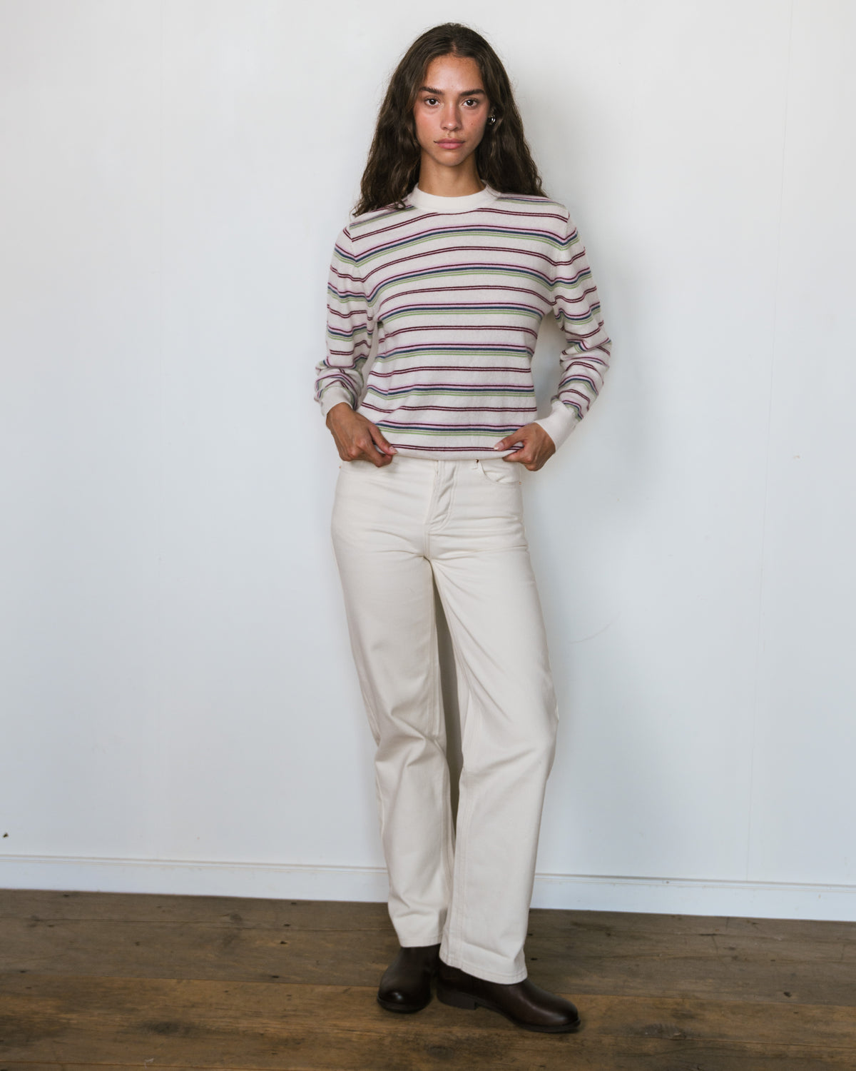 Classic Straight Jeans - Cream