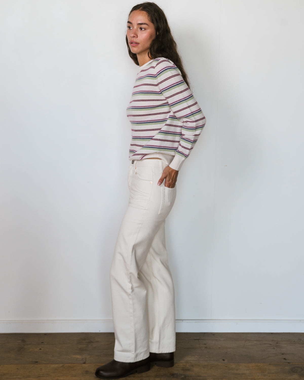 Classic Straight Jeans - Cream