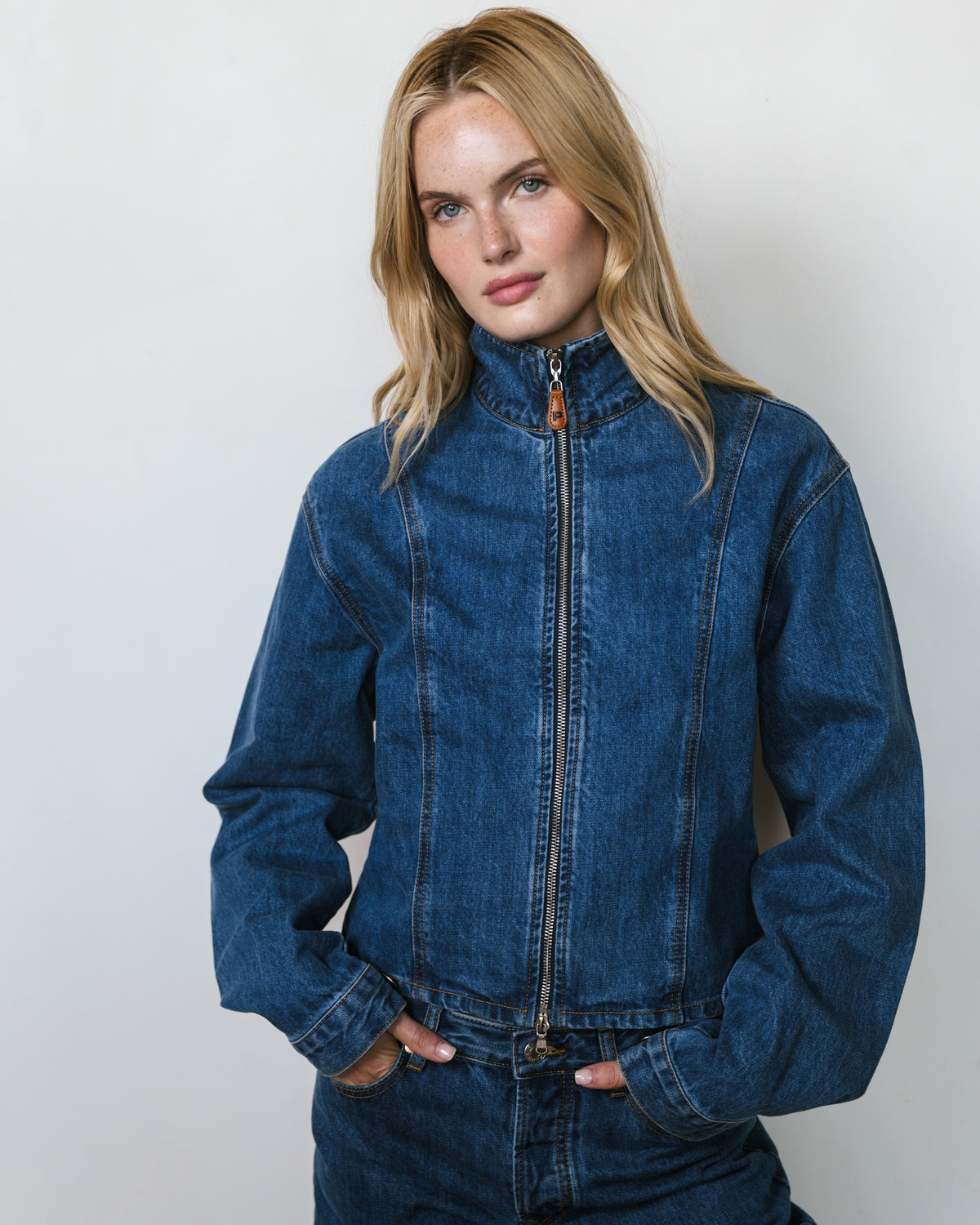 Slim Fit Jacket - Medium Wash