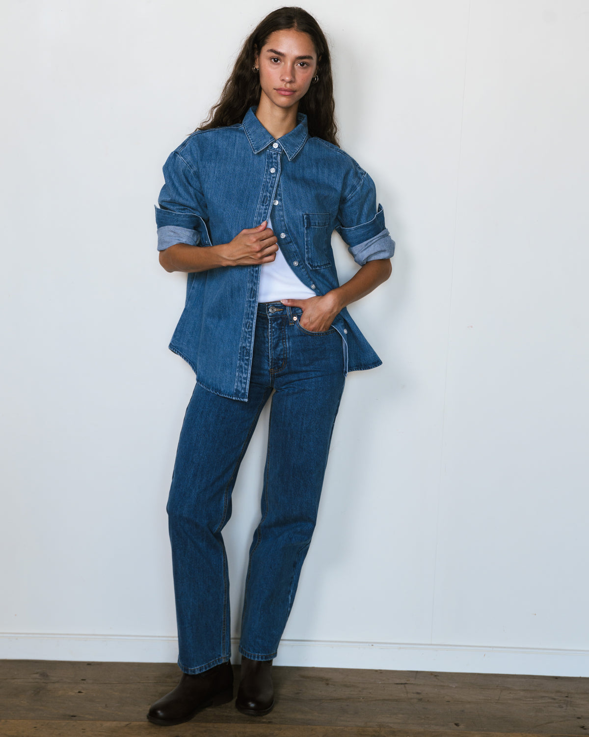 Classic Straight Jeans - Medium Wash