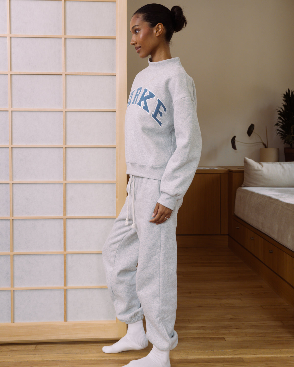 Shrunken Varsity Mockneck - Classic Grey + Vintage