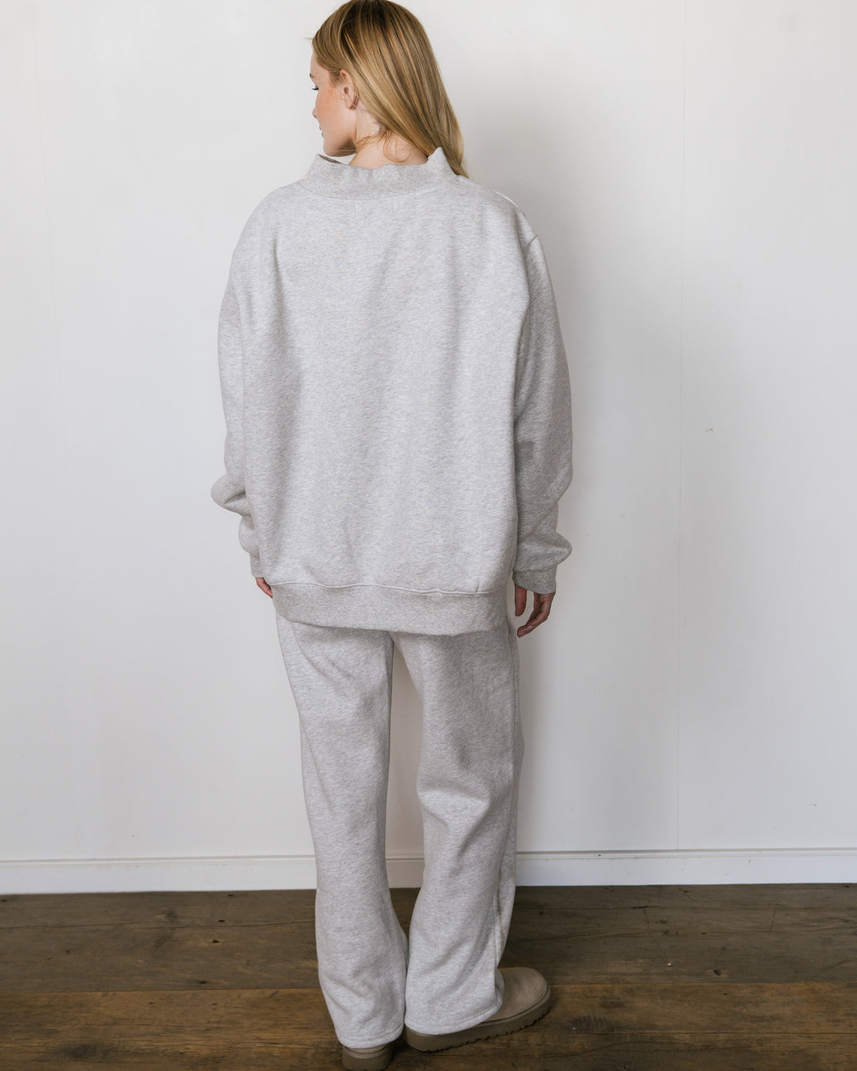Varsity Mockneck - Classic Grey + Bluestone
