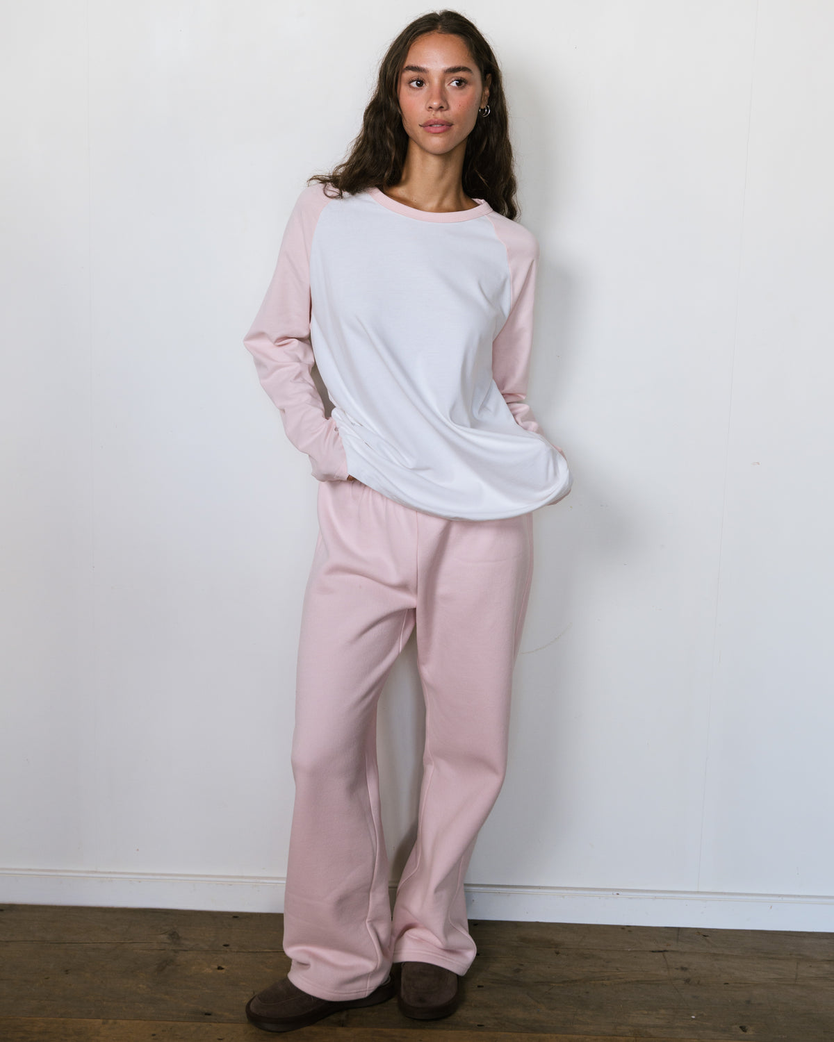 Raglan Long Sleeve T-Shirt - Rose
