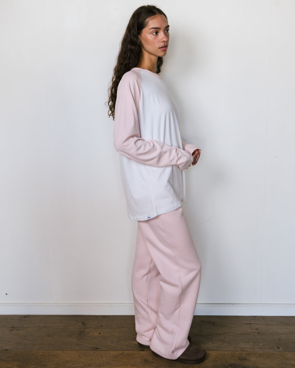 Raglan Long Sleeve T-Shirt - Rose