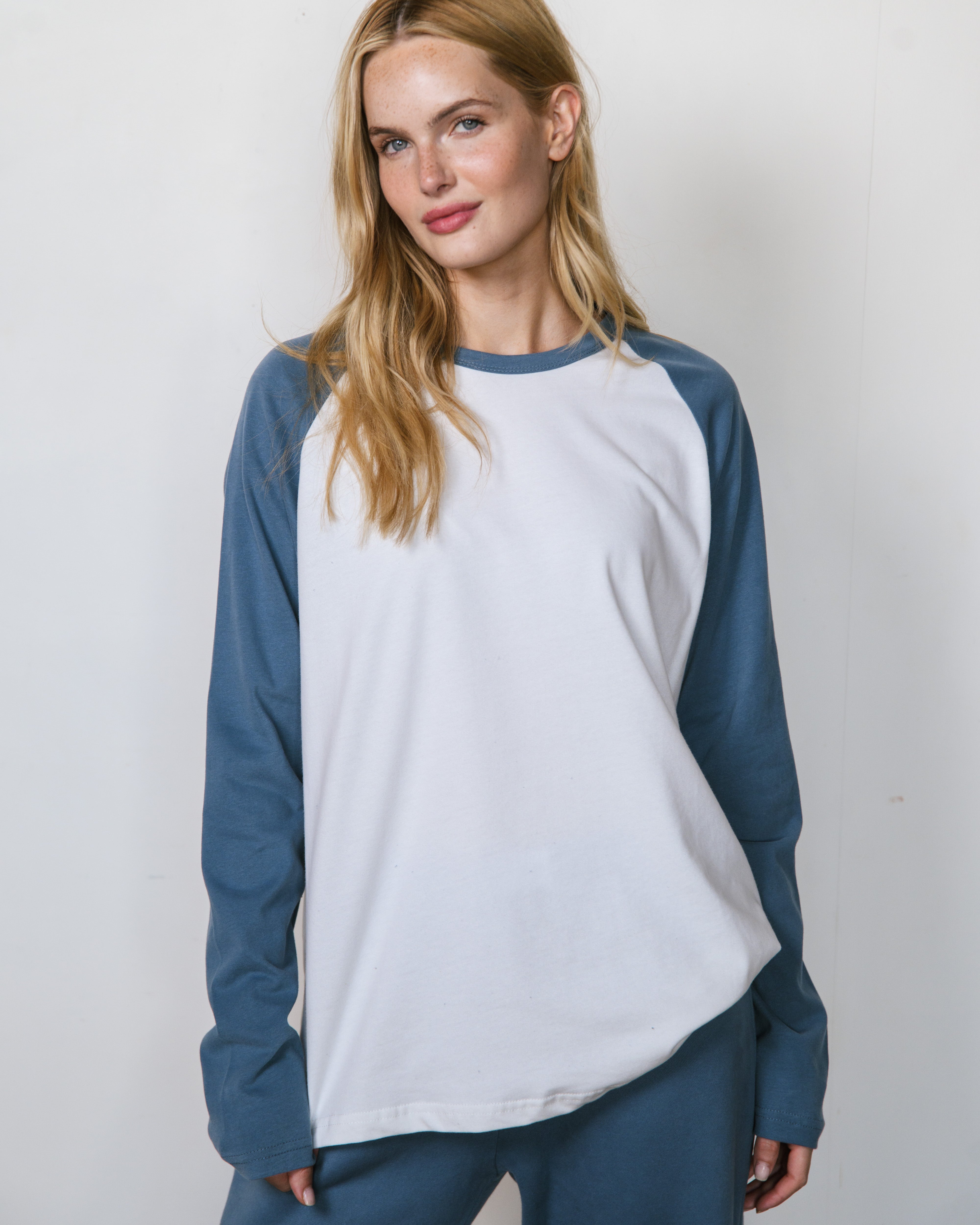 Raglan Long Sleeve T-Shirt - Bluestone – PARKE