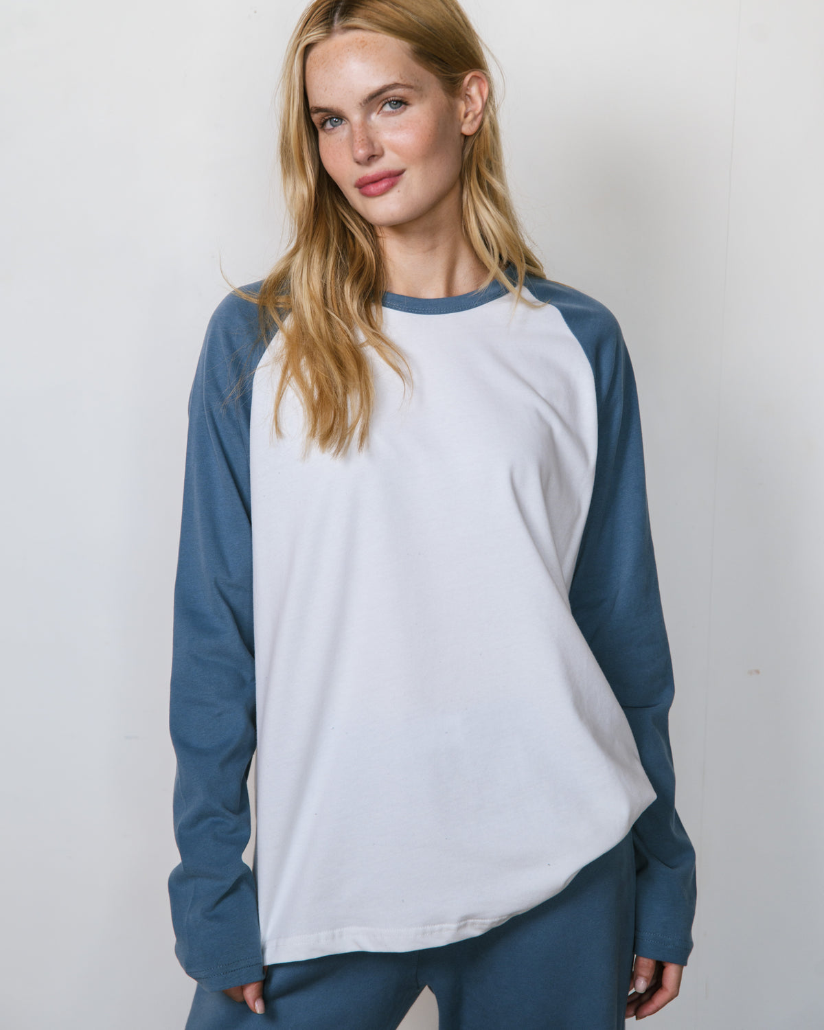Raglan Long Sleeve T-Shirt - Bluestone