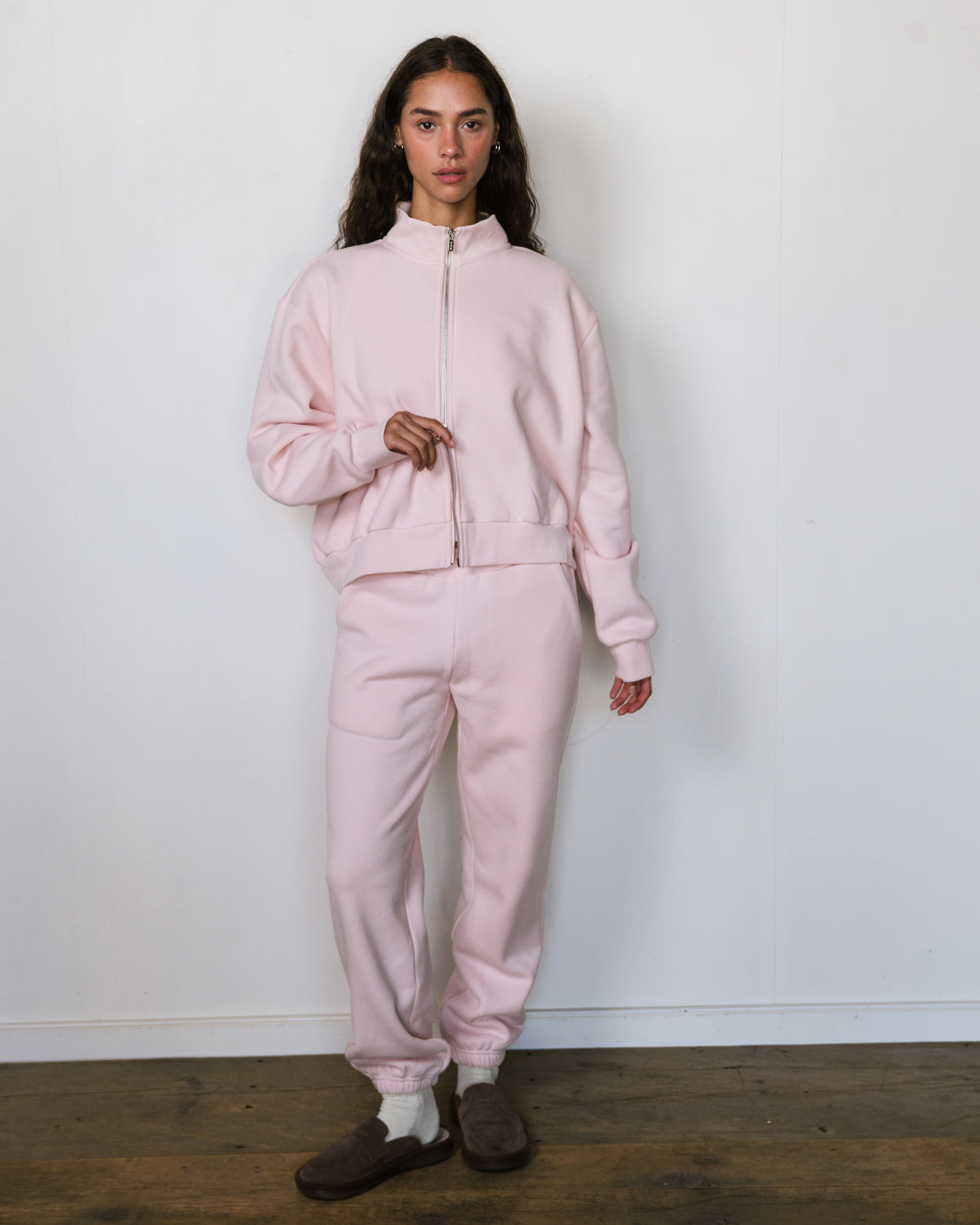 Drawstring Unisex Sweatpants - Rose