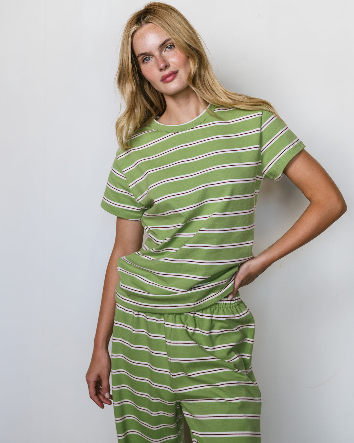 Striped T-Shirt - Matcha