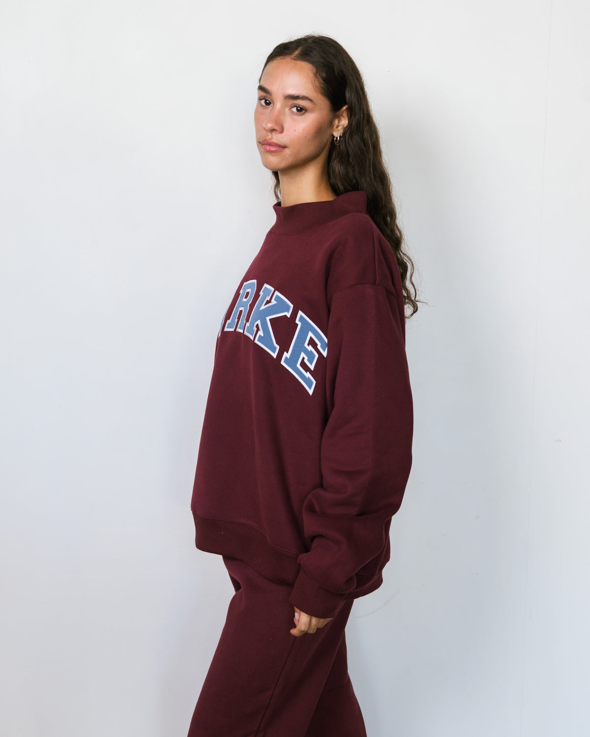 Varsity Mockneck - Port + Bluestone