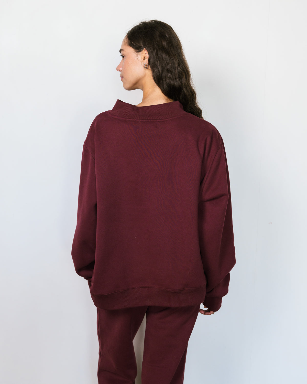 Varsity Mockneck - Port + Bluestone