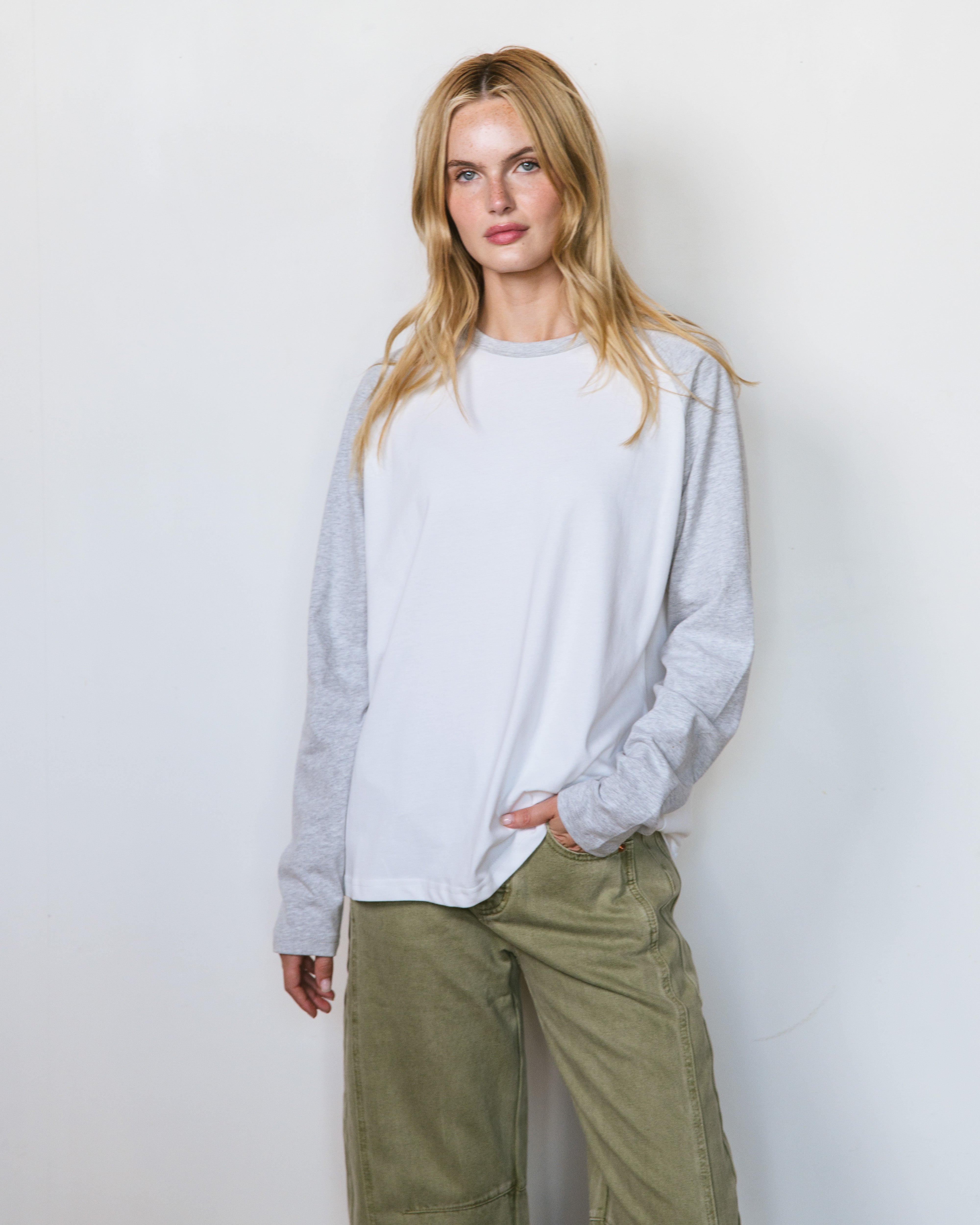 Raglan Long Sleeve T-Shirt - Grey – PARKE