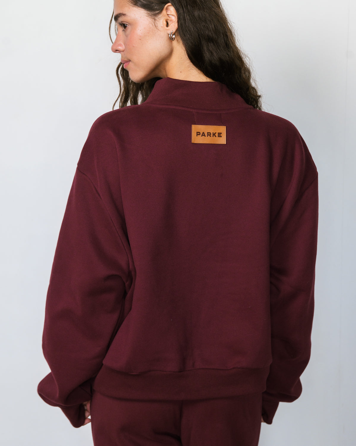 Zip Up Mockneck - Port