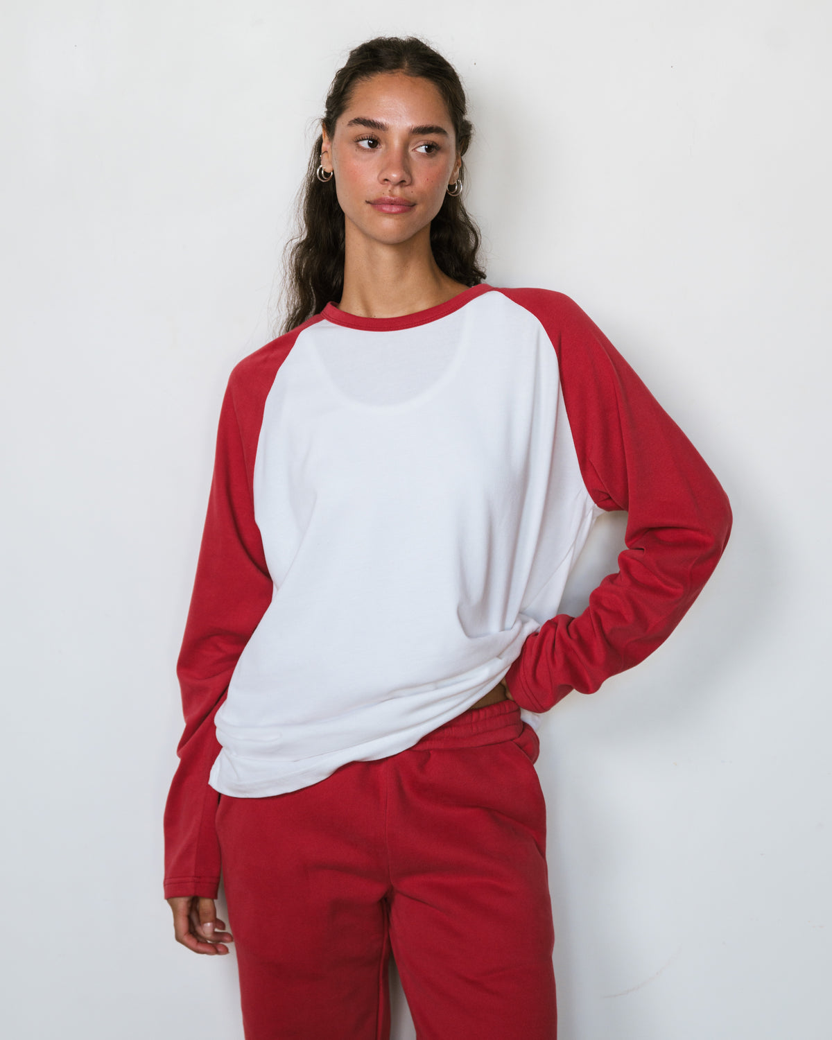 Raglan Long Sleeve T-Shirt - Cola