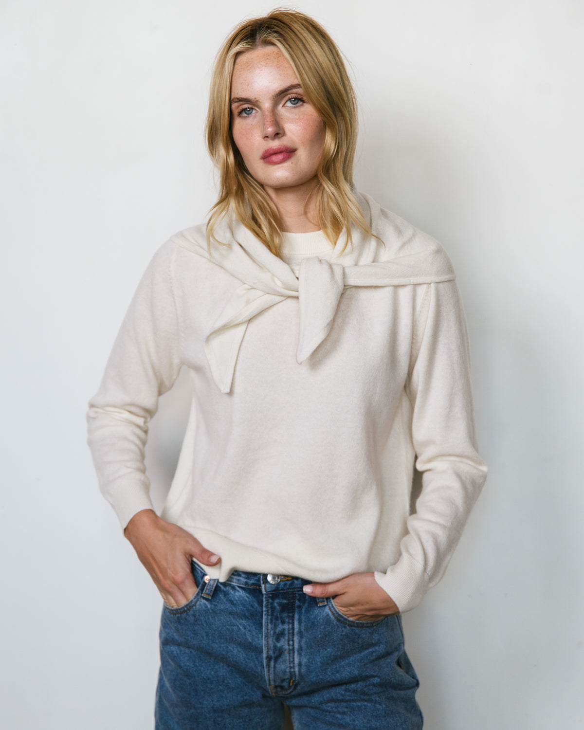 Triangle Scarf - Cream