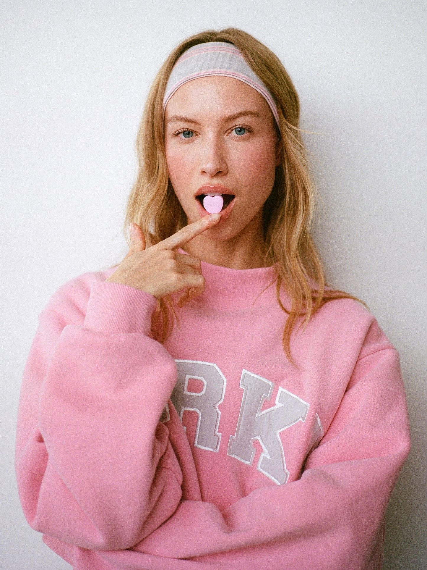 Valentine's Striped Headband/Scrunchie Set -lavender