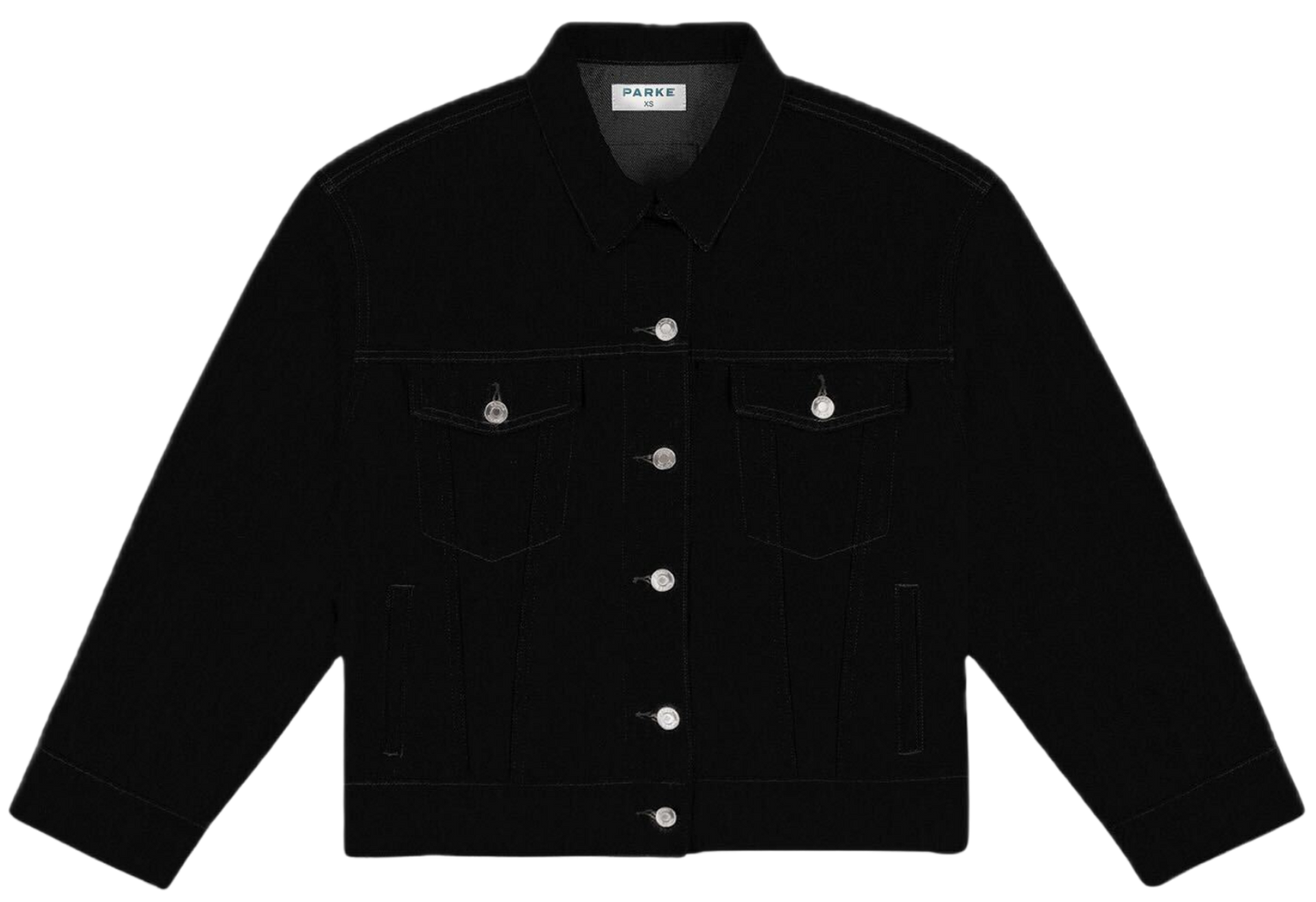 oversized jean jacket -balck