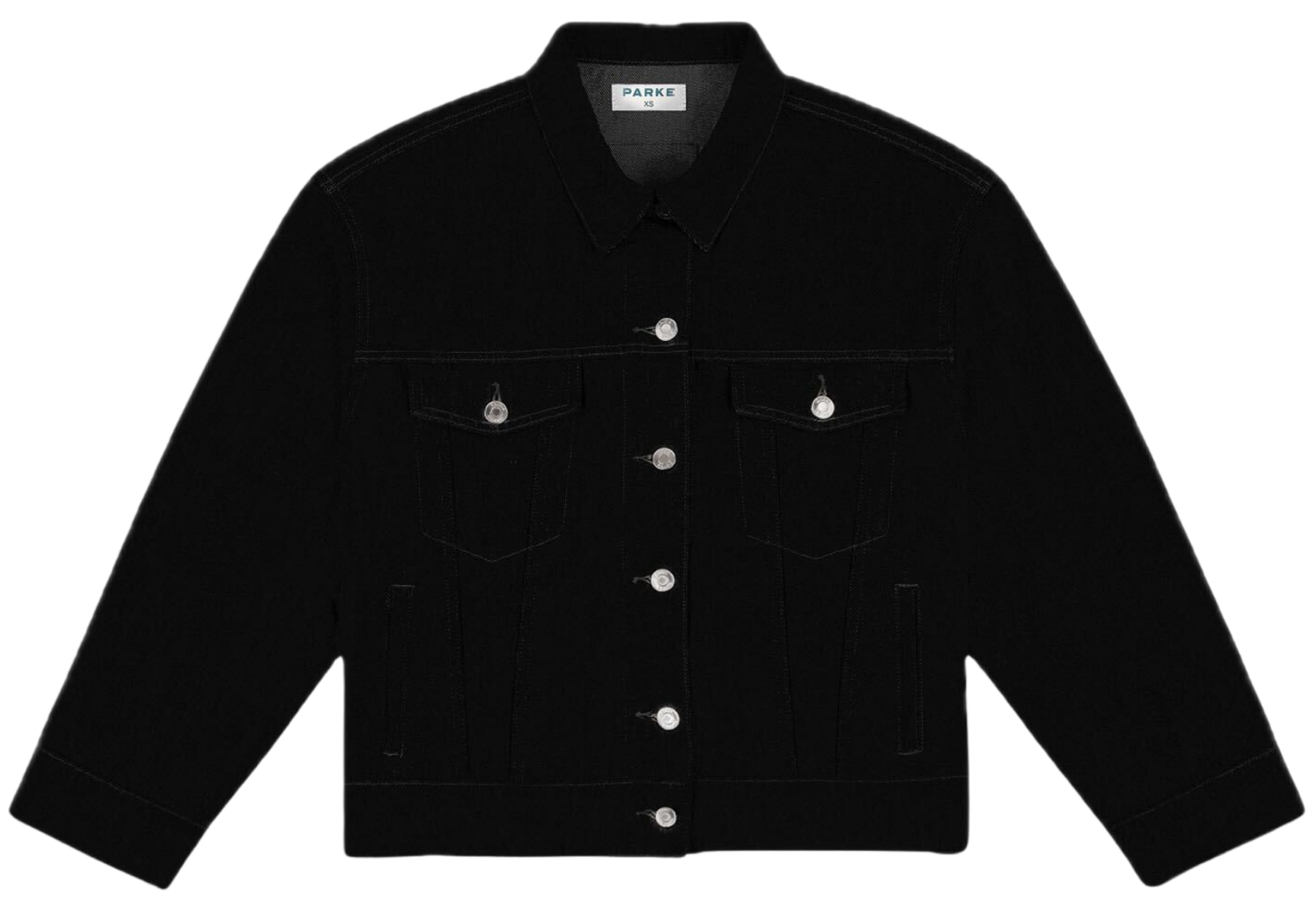 oversized jean jacket -balck