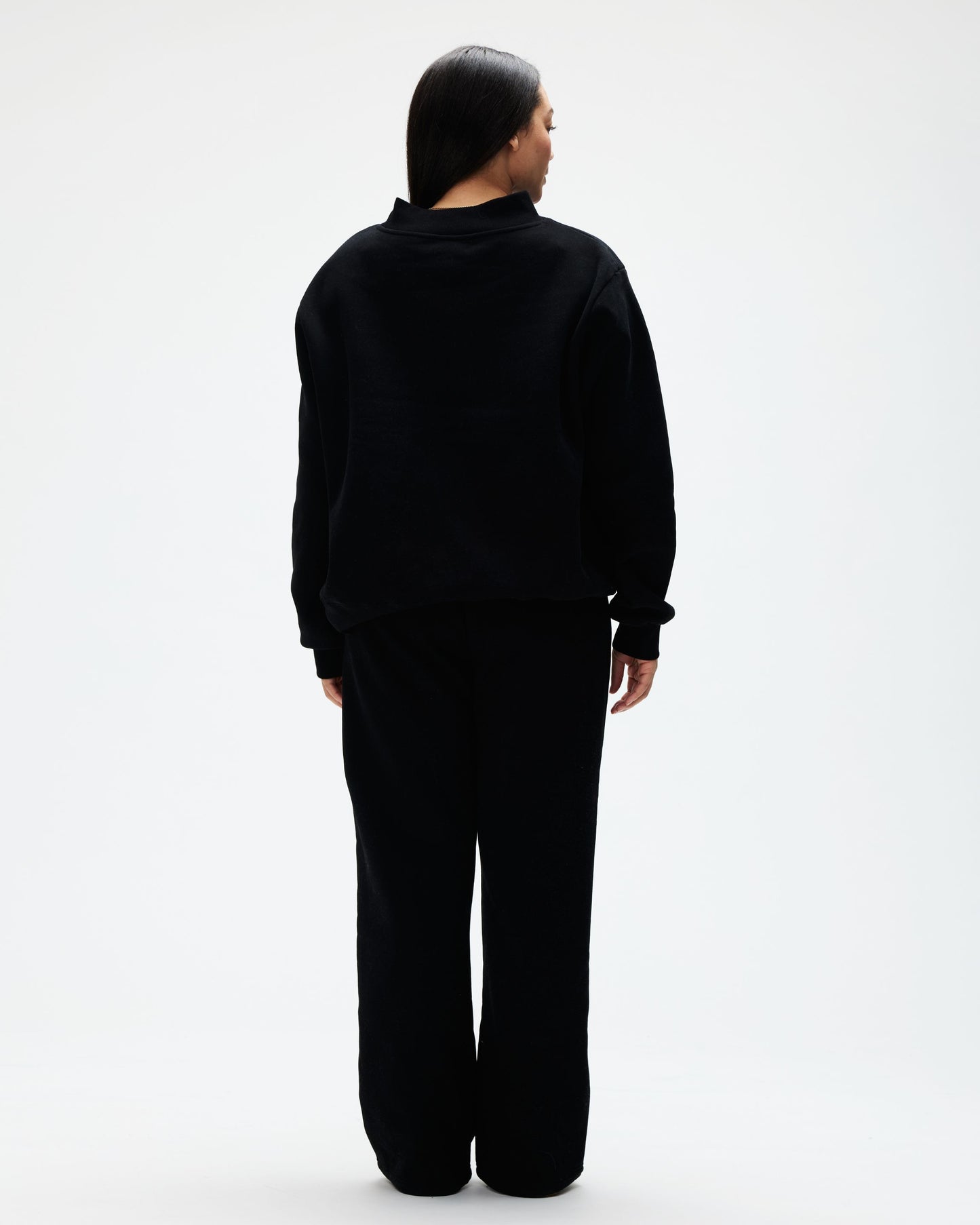 Varsity Mockneck - Black + White