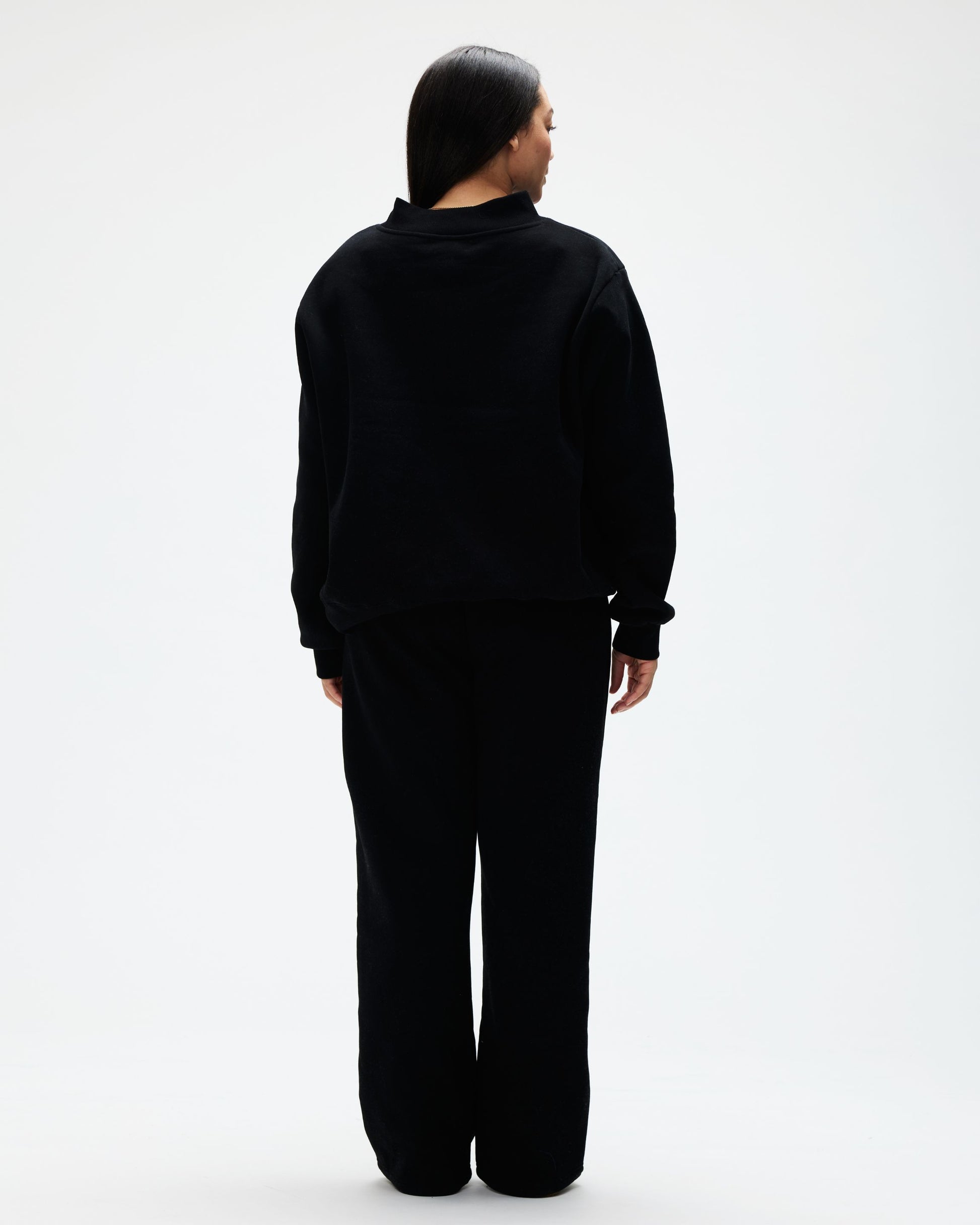 Varsity Mockneck - Black + White