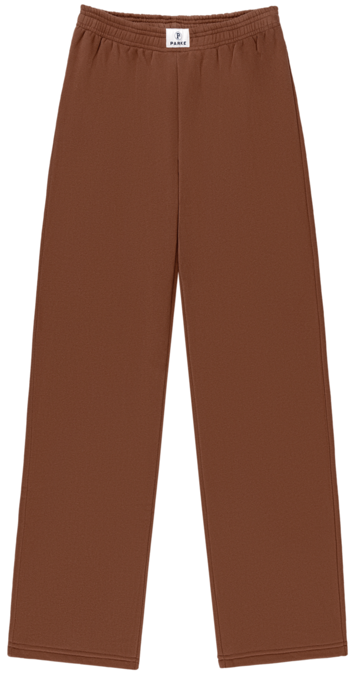 boxer sweat pant flat lay -mocha