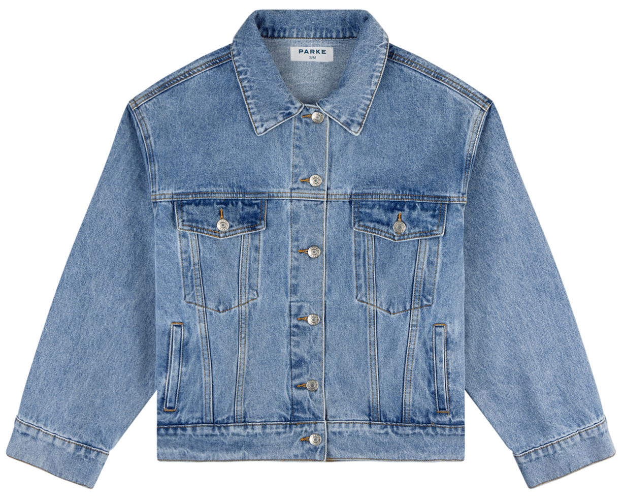 parke x scl oversized jean jacket -vintage wash