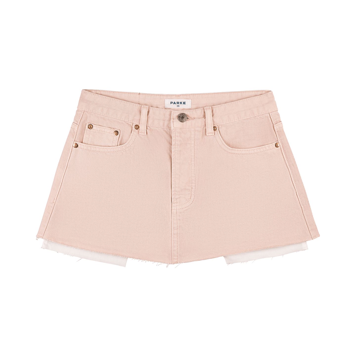 parke x scl oversized denim skirt -petal