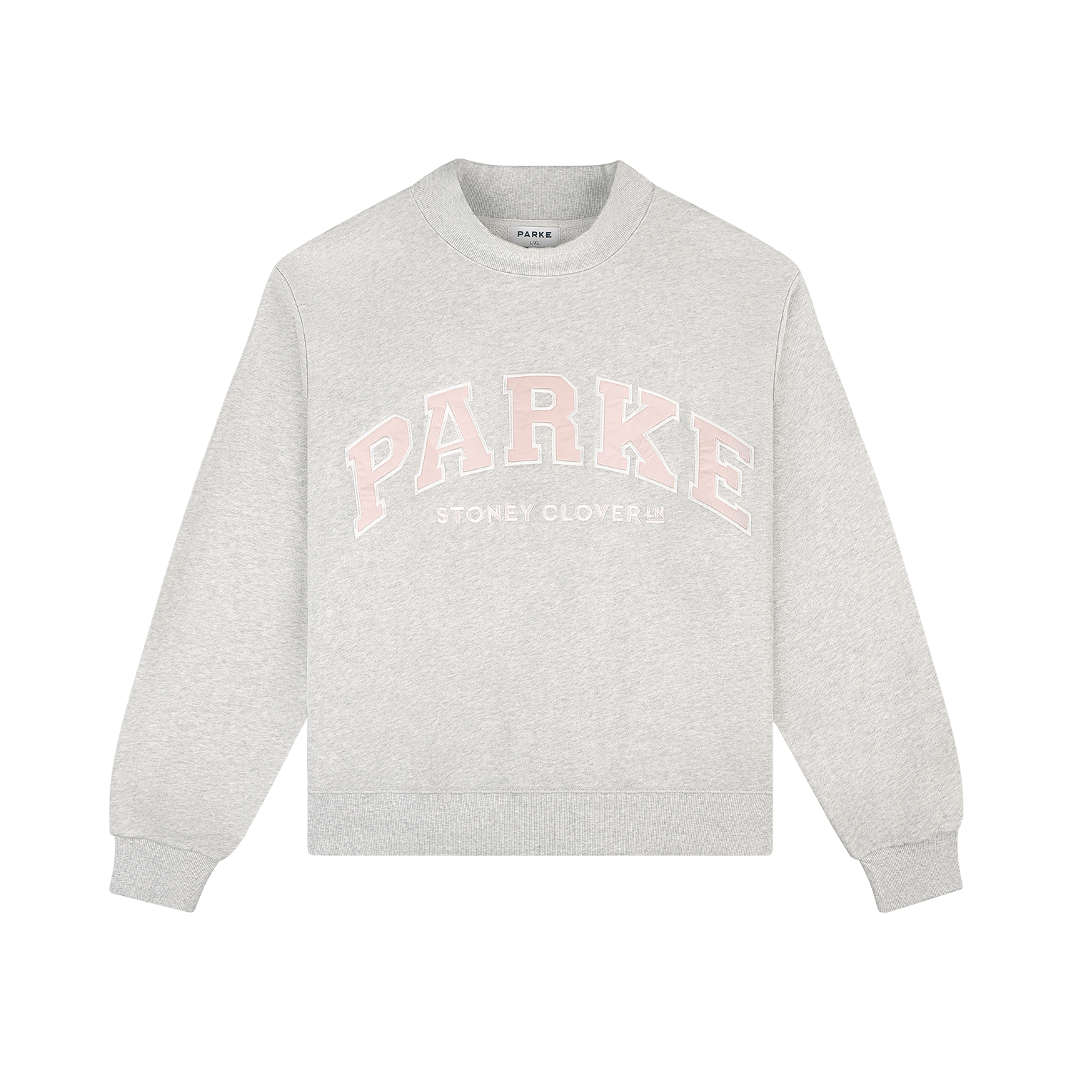 parke x scl varsity mockneck -classic grey + pink