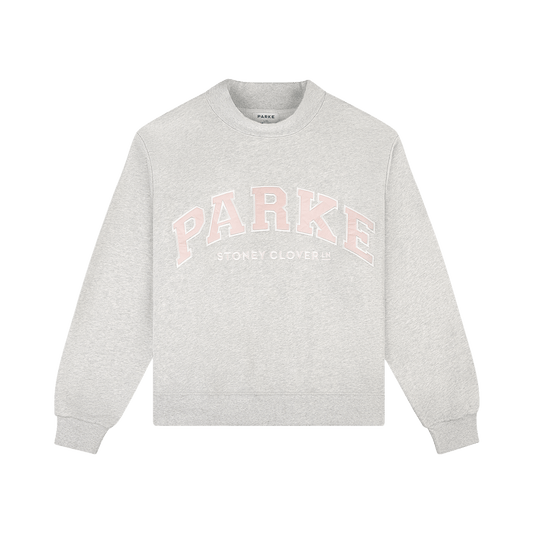 parke x scl varsity mockneck -classic grey + pink