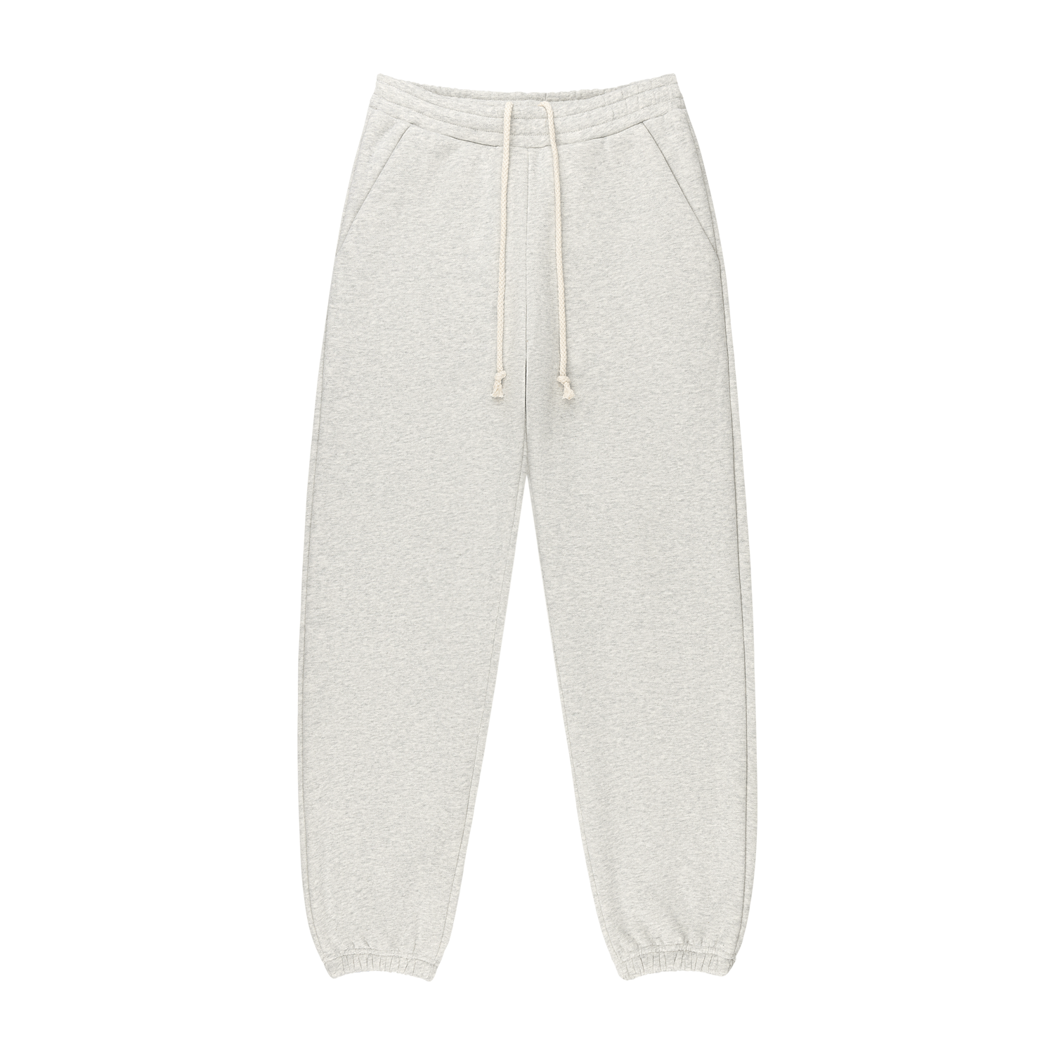 Drawstring Unisex Sweats flat lay -classic grey