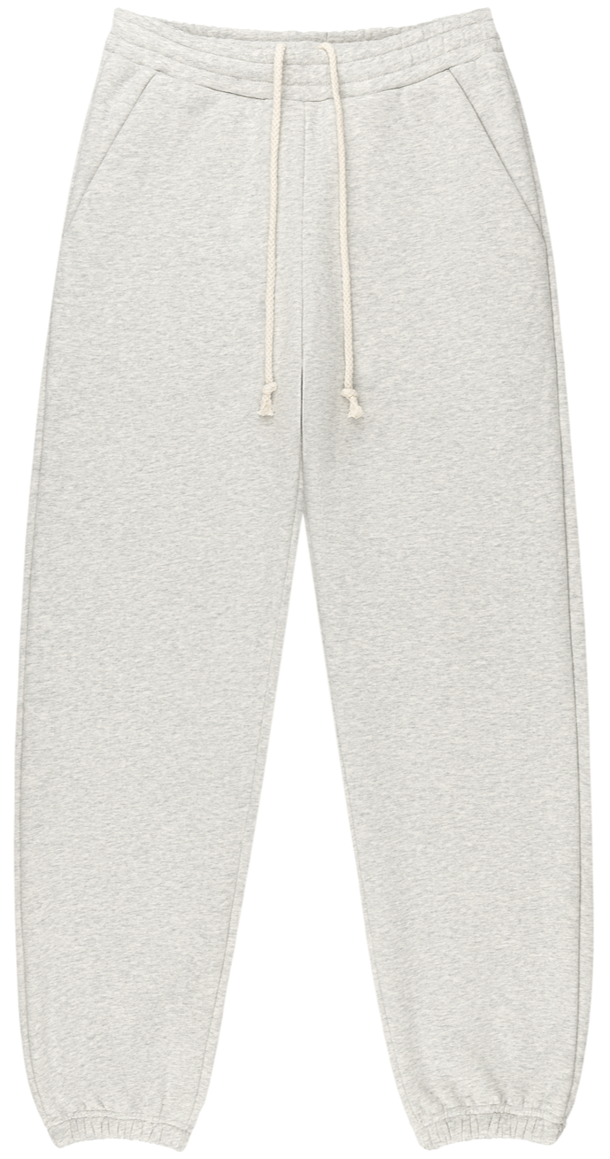 Drawstring Unisex Sweats flat lay -classic grey