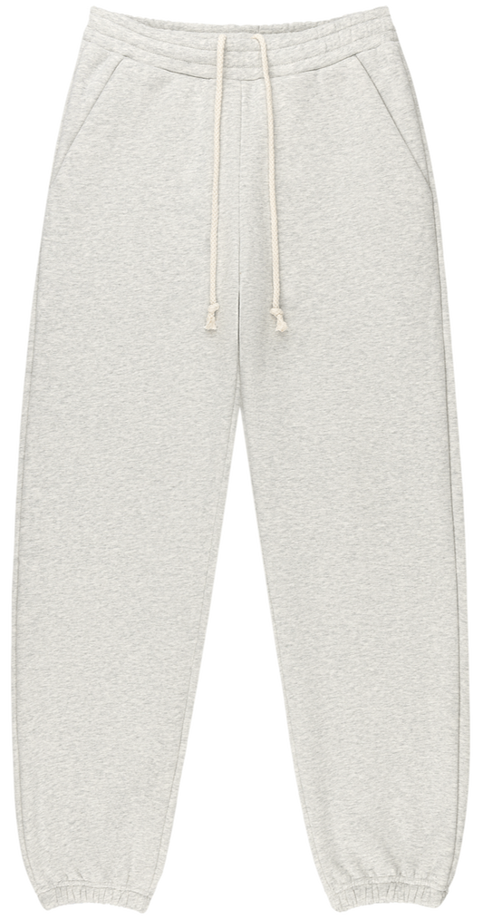 Drawstring Unisex Sweats flat lay -classic grey