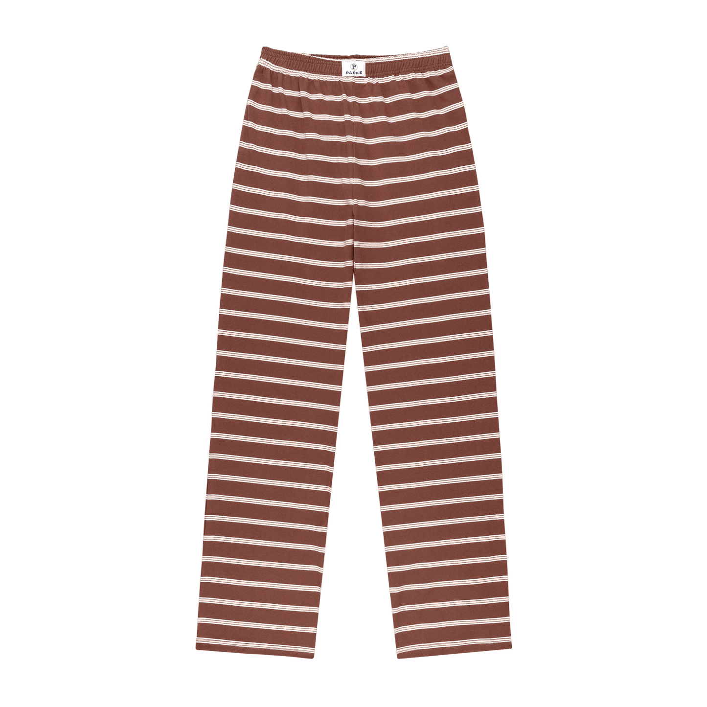 cotton boxer pants -mocha stripe