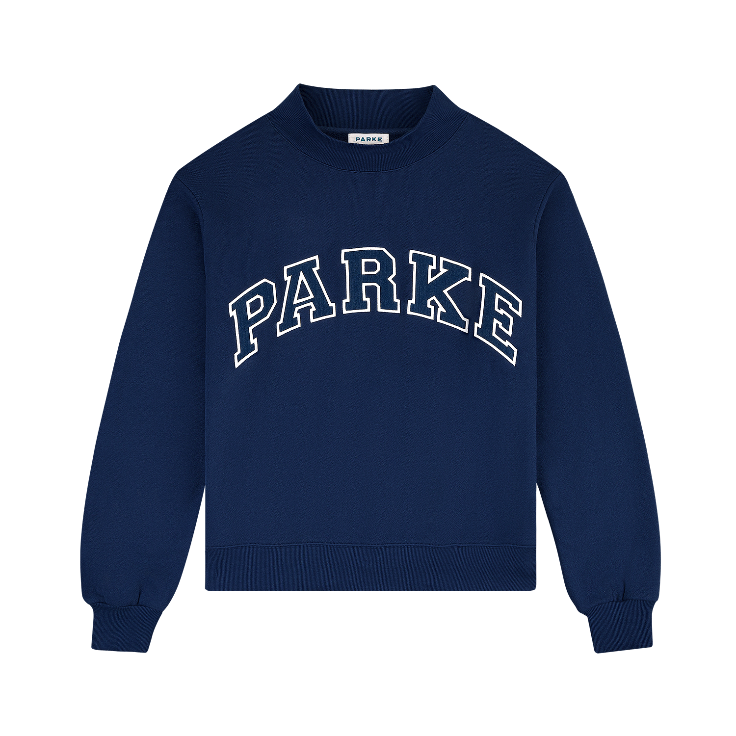 varsity mockneck flat lay -navy