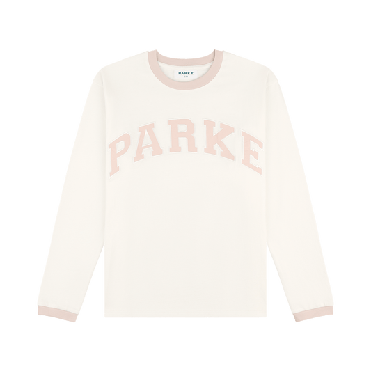varsity long sleeve flat -rose