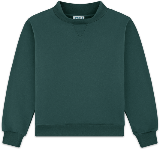classic mockneck flat lay -new york green