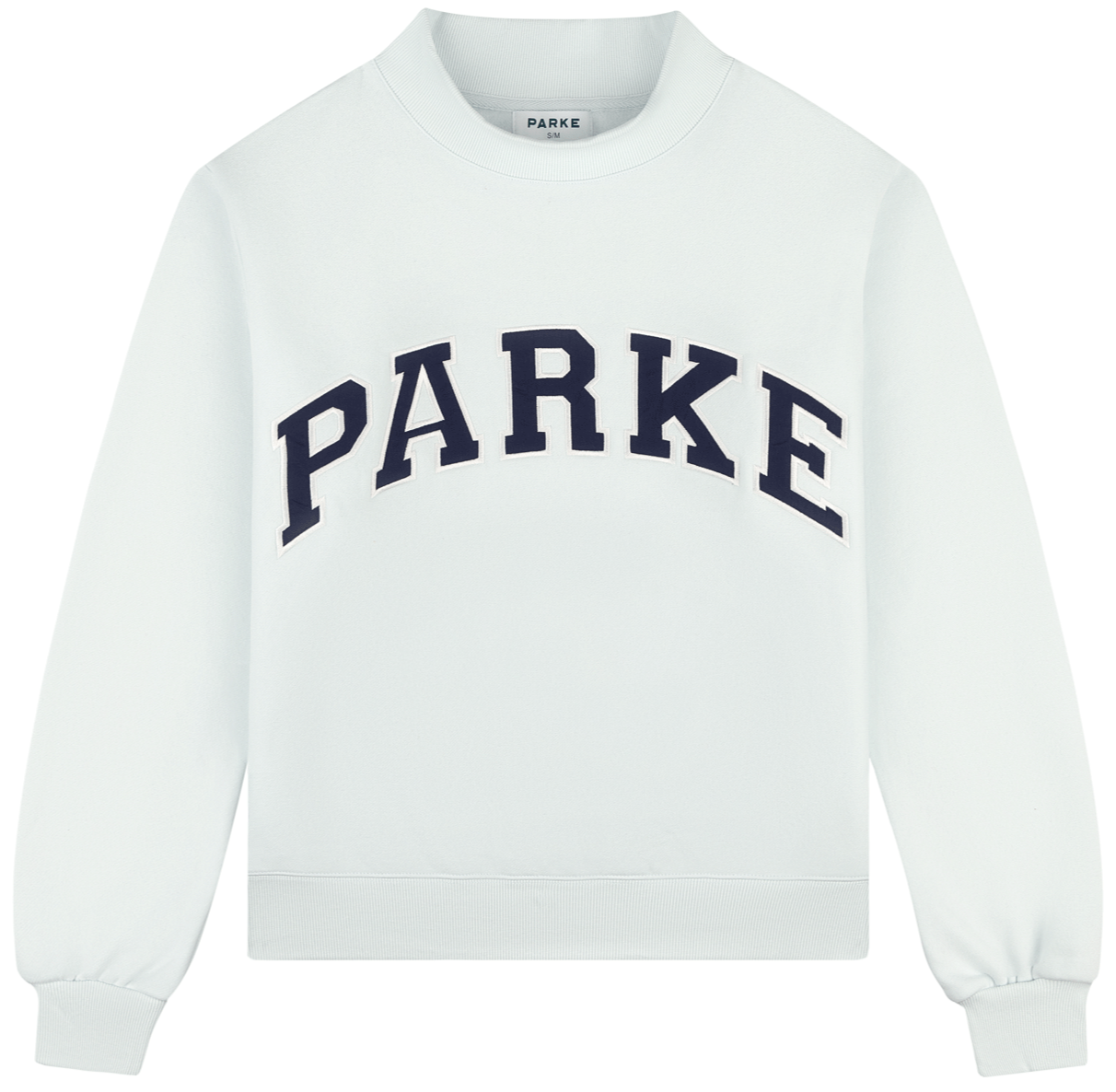 hometown varsity mockneck flat -cloud + crown blue