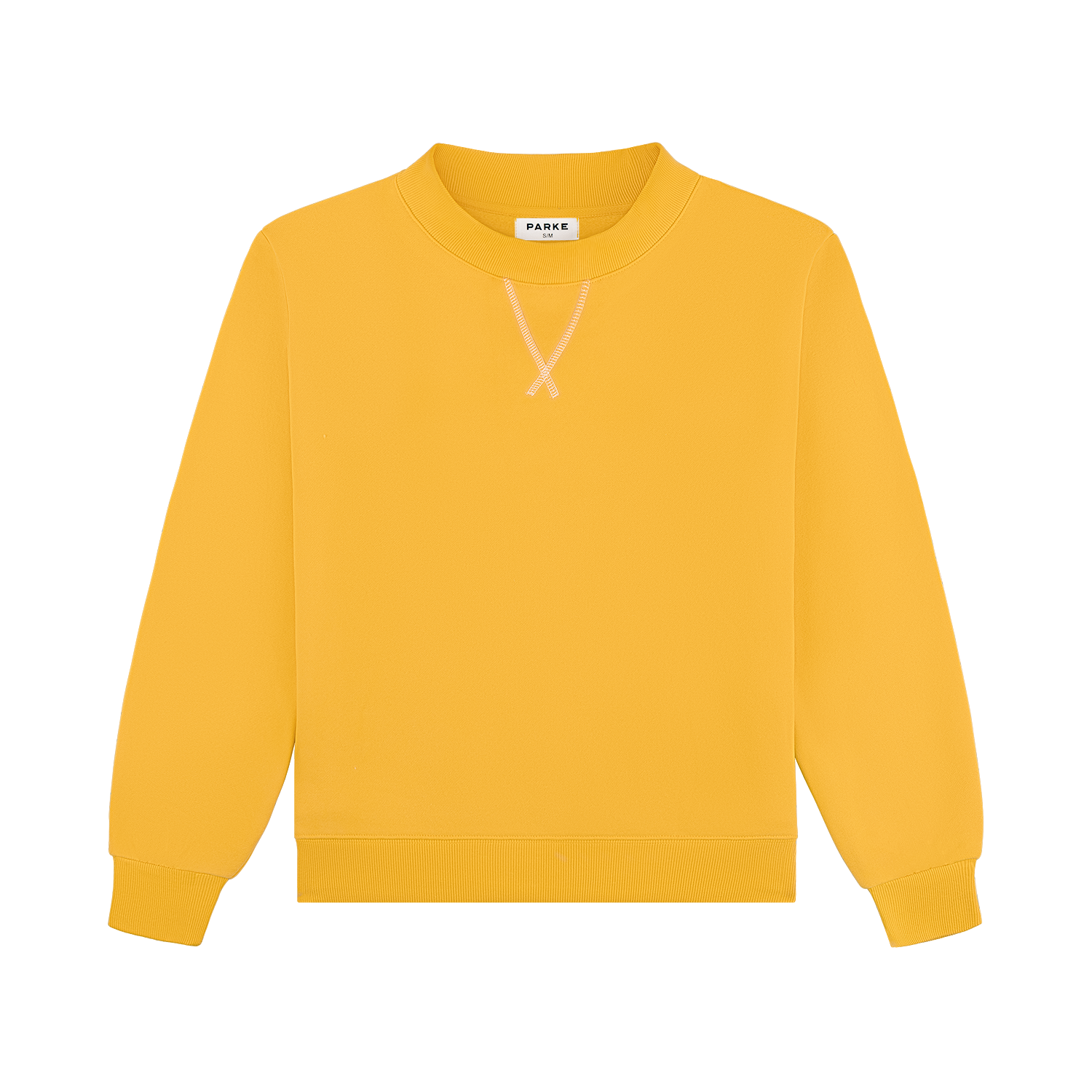 charcoal classic mockneck flat lay -apricot