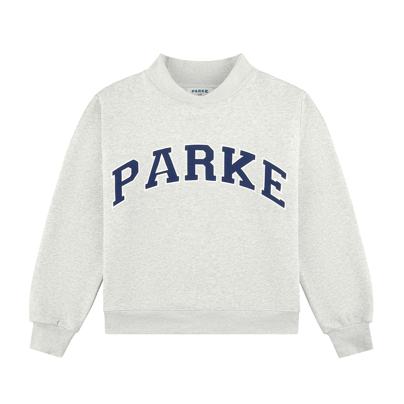 Nostalgia Varsity Mockneck -classic grey+ denim