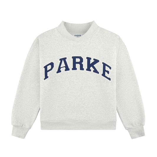 Nostalgia Varsity Mockneck -classic grey+ denim