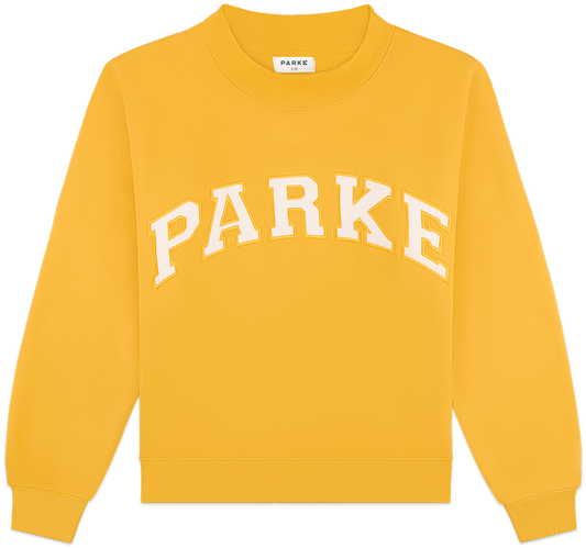 hometown varsity mockneck flat -apricot + white