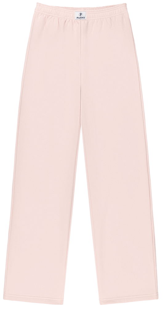 boxer sweat pant flat lay -rose