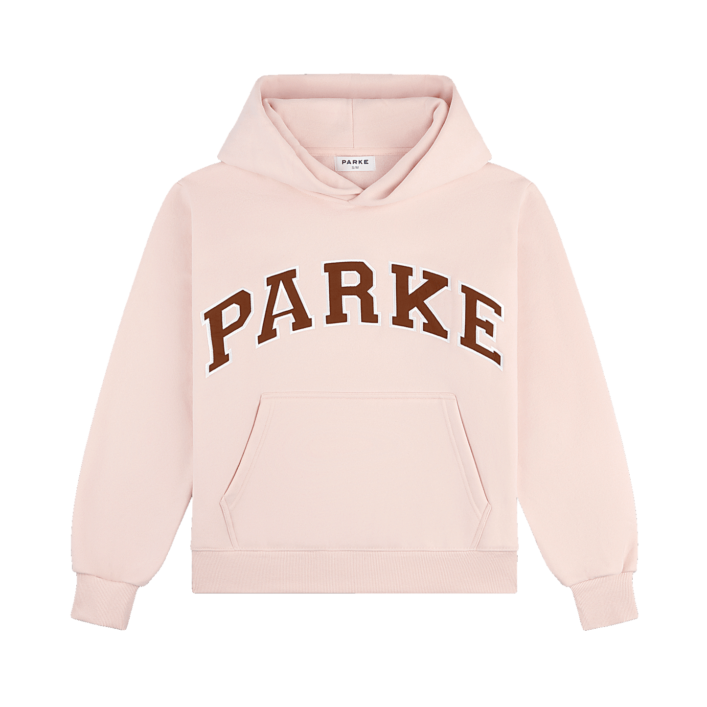 varsity hoodie sweatshirt flat lay -rose + mocha