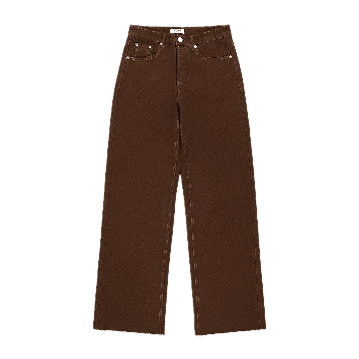 flat lay low rise baggy jean - chocolate